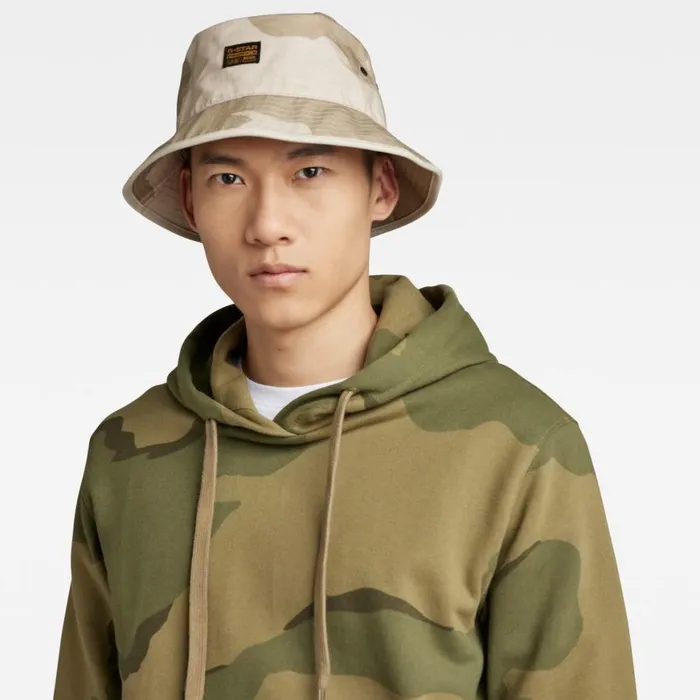 Accessories Men GStar RAW Camo Bucket Hat Dk Brick Desert Camo