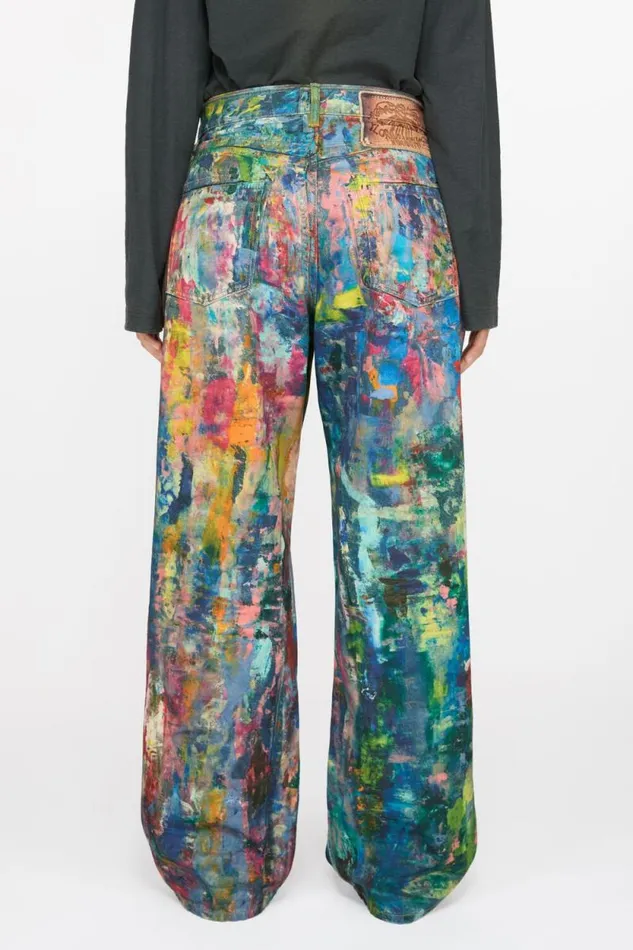 Acne Studios Baggy Fit Jeans 8211 1981F Bluemulti Woman Jeans
