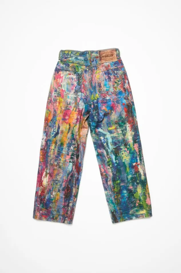 Acne Studios Baggy Fit Jeans 8211 1981F Bluemulti Woman Jeans