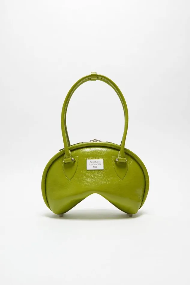 Acne Studios Bowlina Mini Shoulder Bag Lime Green Woman Bags
