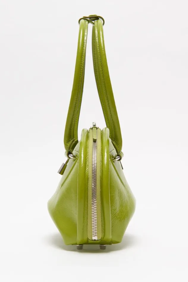Acne Studios Bowlina Mini Shoulder Bag Lime Green Woman Bags