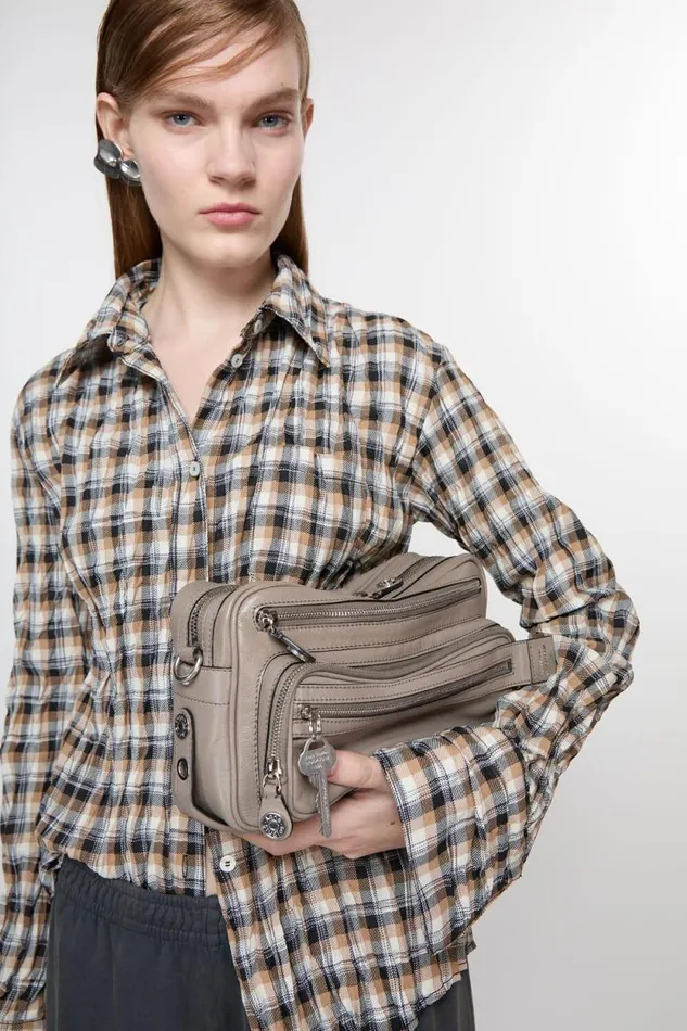 Acne Studios Camero Small Shoulder Bag Taupe Beige Woman Bags
