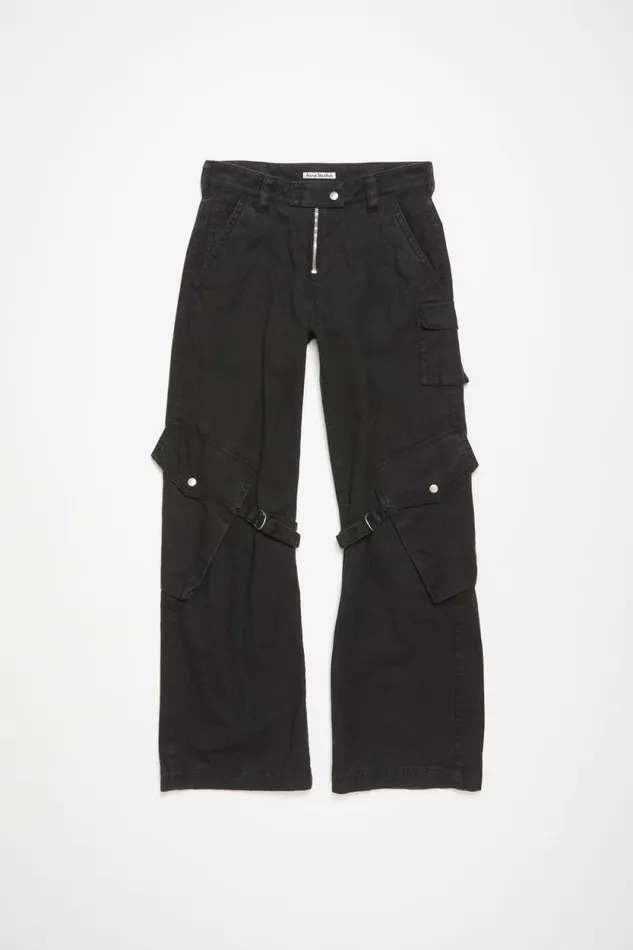 Acne Studios Cargo Trousers Charcoal Grey Woman Trousers