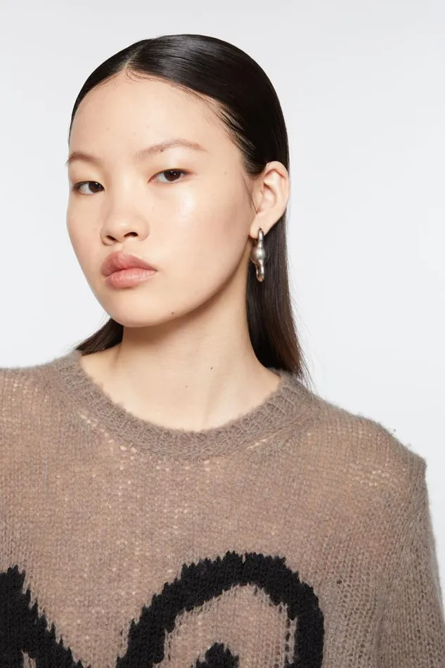 Acne Studios Chain Earrings Antique Silver Man Jewellery