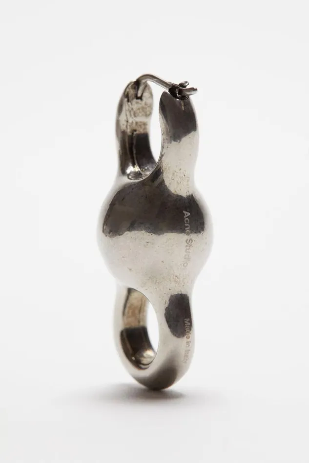 Acne Studios Chain Earrings Antique Silver Man Jewellery