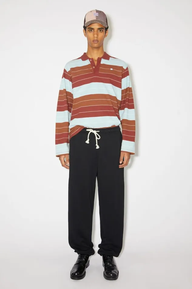 Acne Studios Cotton Sweatpants Black Man Trousers