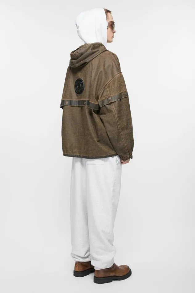 Acne Studios Cotton Sweatpants Pale Grey Melange Man Trousers