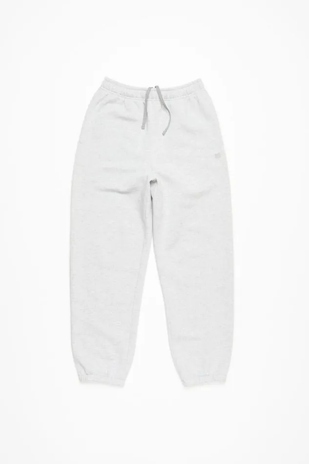 Acne Studios Cotton Sweatpants Pale Grey Melange Man Trousers