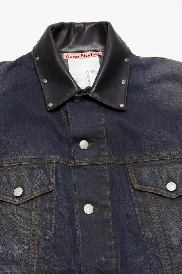 Acne Studios Denim Jacket 8211 Oversized Fit Dark Blue Woman Outerwear