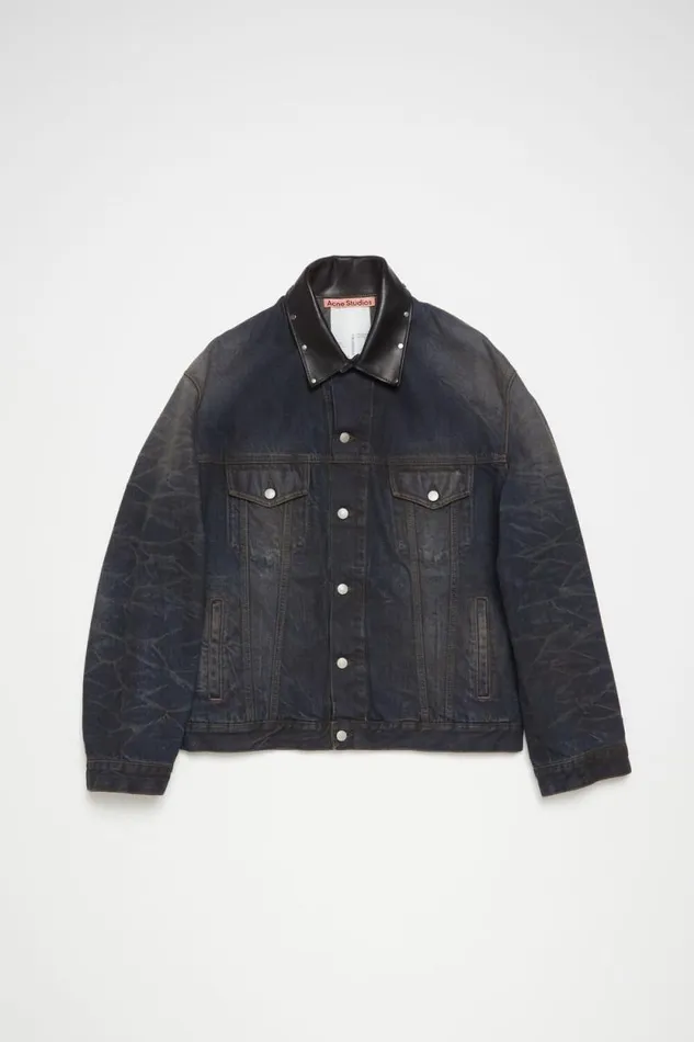 Acne Studios Denim Jacket 8211 Oversized Fit Dark Blue Woman Outerwear