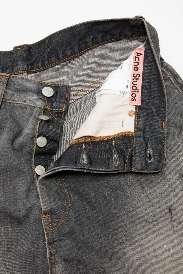 Acne Studios Denim Shorts 8211 Loose Fit Black Man Shorts
