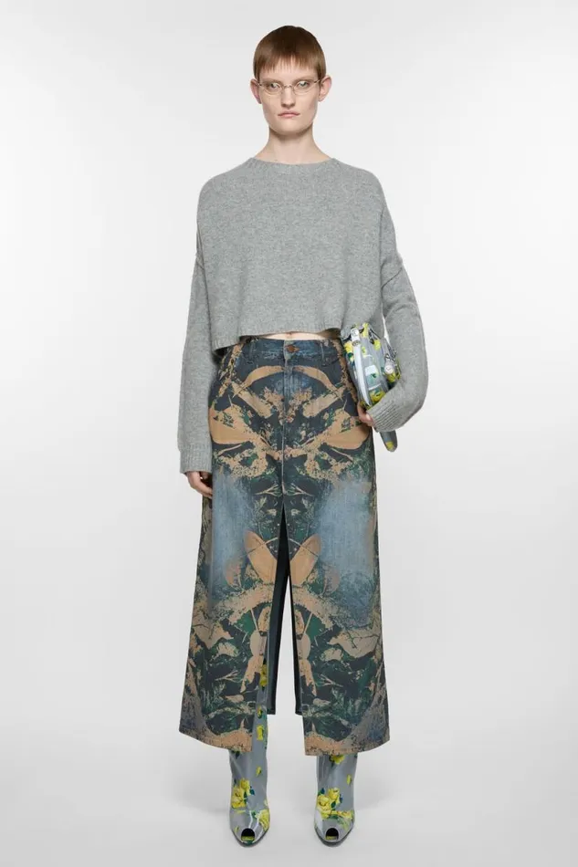 Acne Studios Denim Skirt Brown Woman Skirts