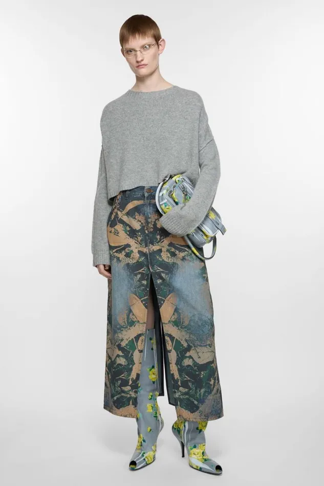 Acne Studios Denim Skirt Brown Woman Skirts