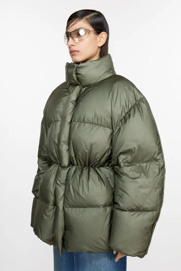 Acne Studios Down Jacket Dark Green Woman Outerwear