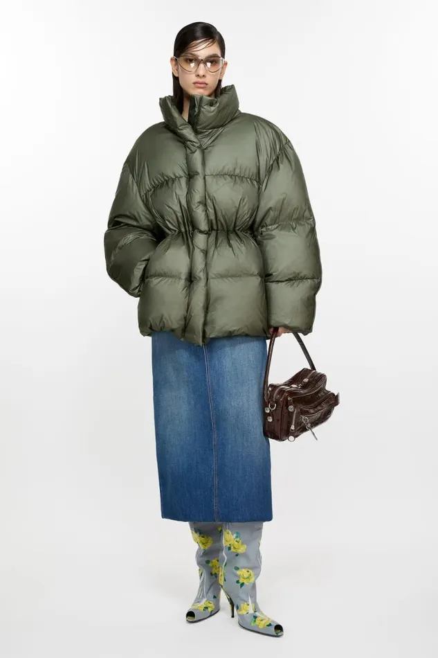 Acne Studios Down Jacket Dark Green Woman Outerwear