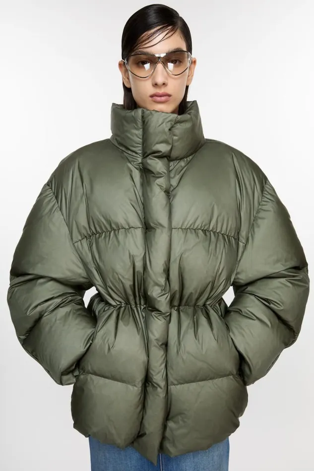 Acne Studios Down Jacket Dark Green Woman Outerwear