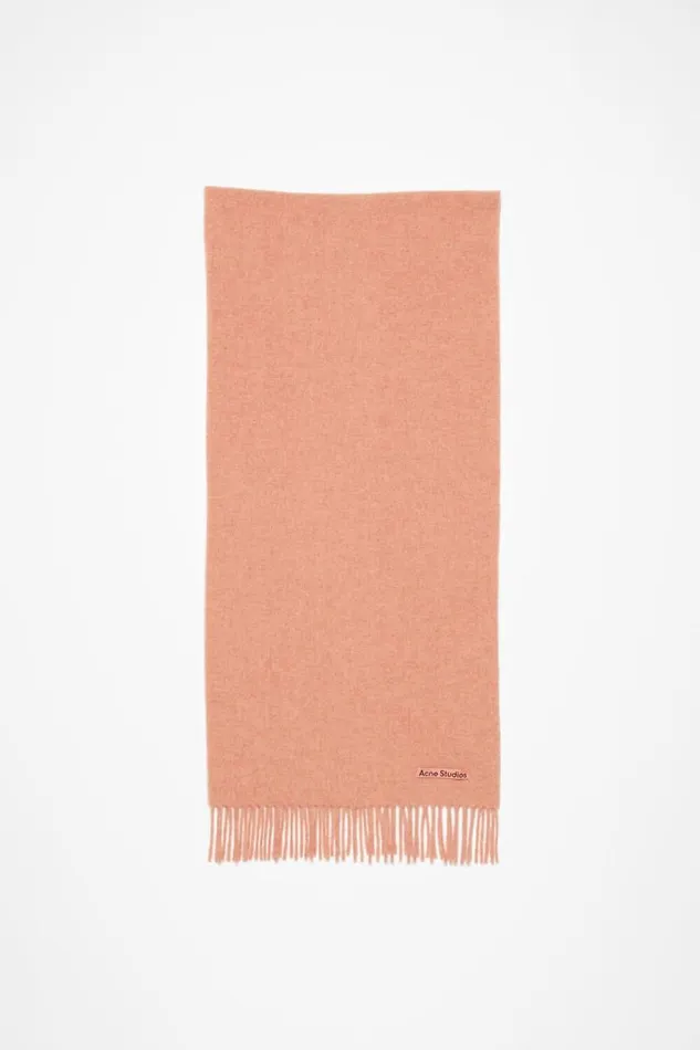 Acne Studios Fringe Wool Scarf Narrow Rose Melange Man Scarves