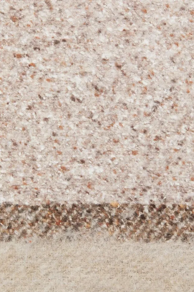 Acne Studios Fringed Scarf Logo Brownbeige Woman Scarves