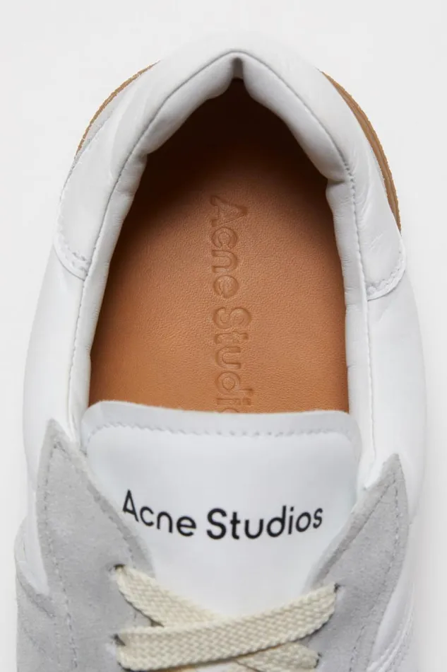 Acne Studios Laceup Sneakers Whitebrown Man Shoes