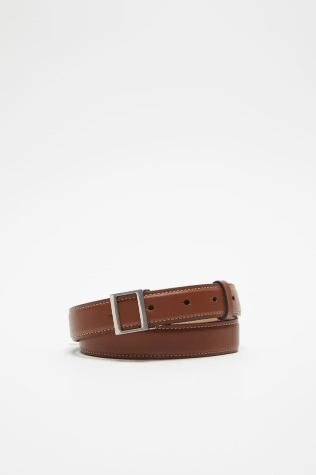 Acne Studios Leather Buckle Belt Brown Man Belts