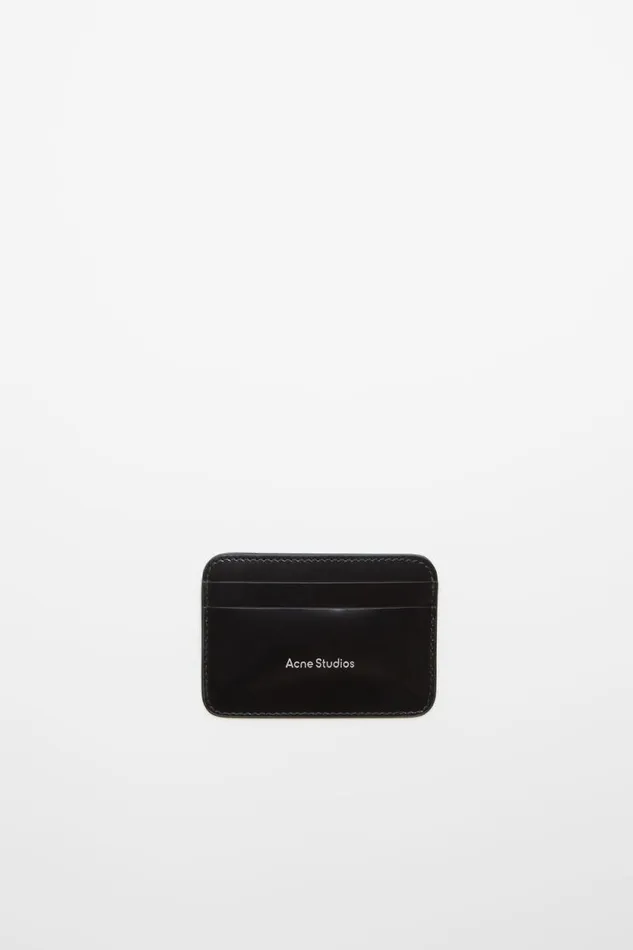 Acne Studios Leather Card Holder Black Woman Small Leather Goods