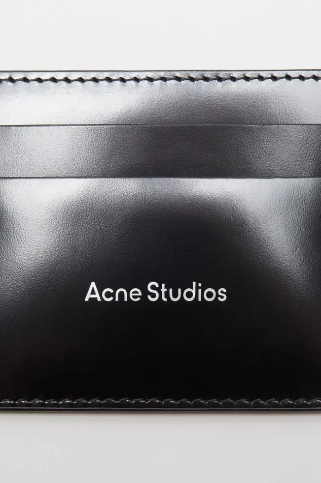 Acne Studios Leather Card Holder Black Woman Small Leather Goods