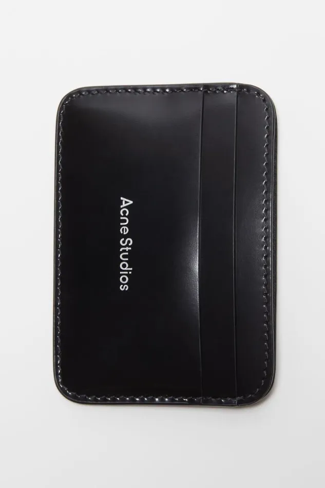 Acne Studios Leather Card Holder Black Woman Small Leather Goods