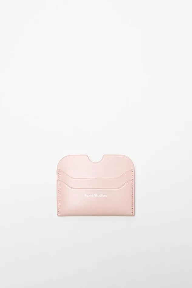 Acne Studios Leather Card Holder Powder Pink Man Small Leather Goods