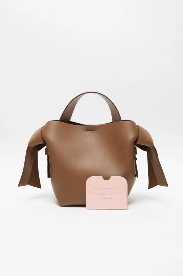 Acne Studios Leather Card Holder Powder Pink Man Small Leather Goods
