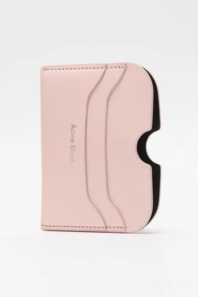 Acne Studios Leather Card Holder Powder Pink Man Small Leather Goods