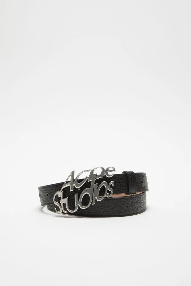 Acne Studios Logo Buckle Belt Black Man Belts