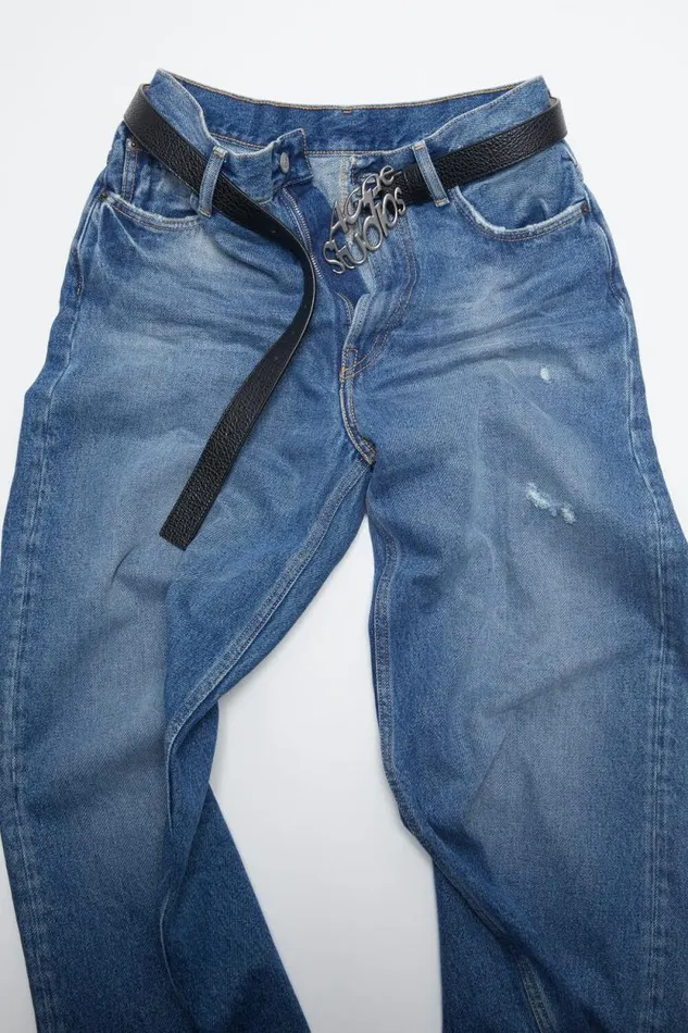 Acne Studios Logo Buckle Belt Black Man Belts