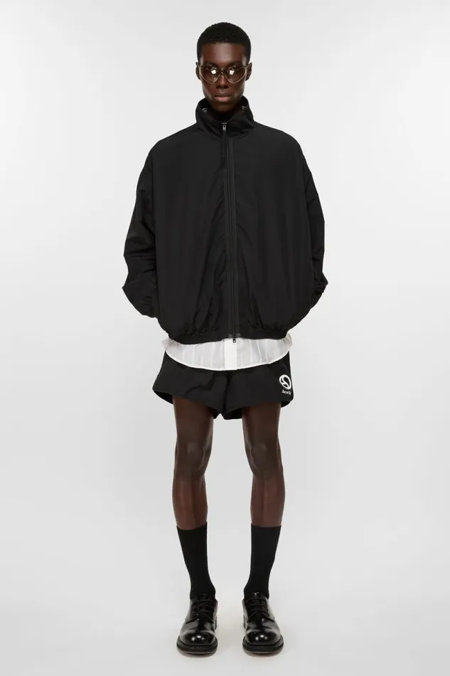 Acne Studios Logo Jacket Black Man Outerwear