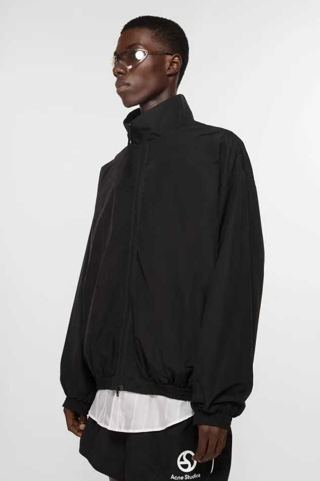 Acne Studios Logo Jacket Black Man Outerwear
