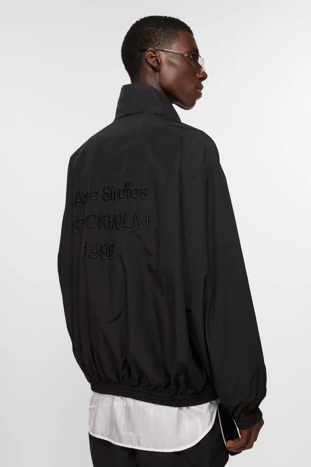 Acne Studios Logo Jacket Black Man Outerwear