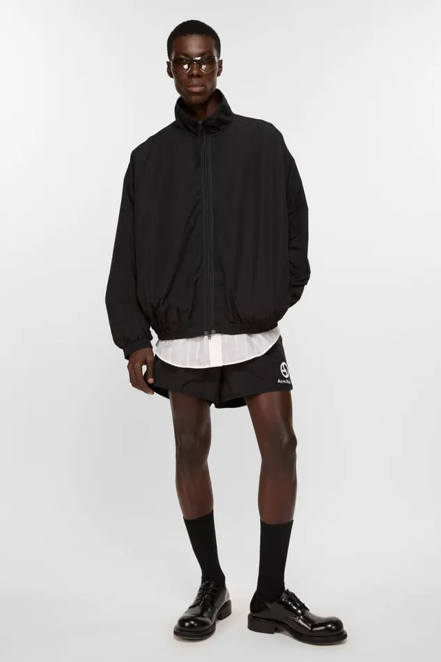 Acne Studios Logo Jacket Black Man Outerwear