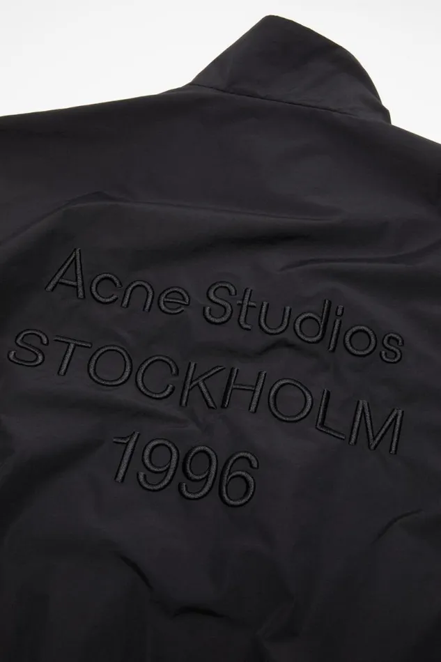 Acne Studios Logo Jacket Black Man Outerwear