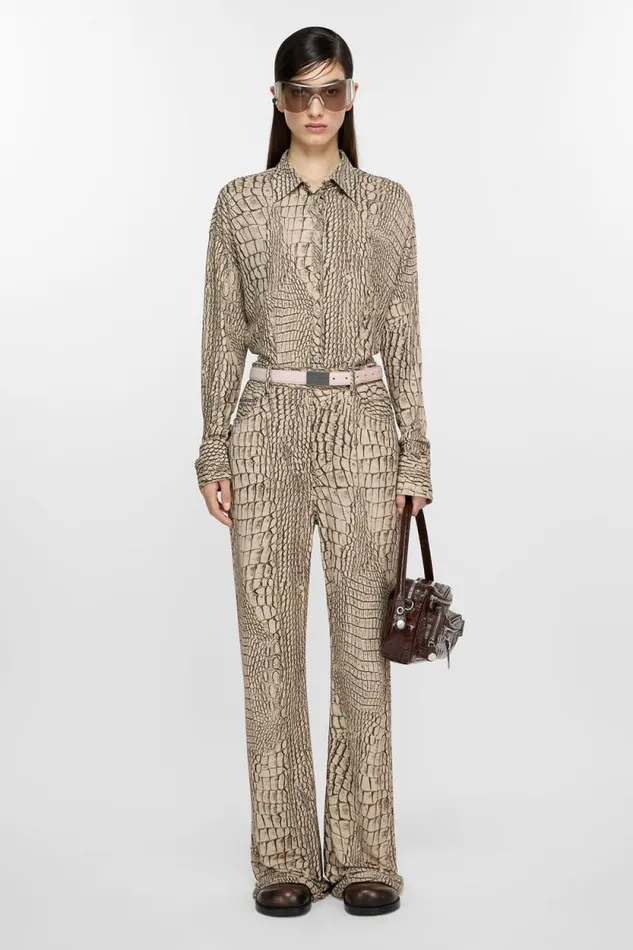 Acne Studios Logo Plaque Belt Powder Pink Man Belts