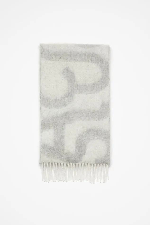 Acne Studios Logo Scarf Light Grey Man Scarves