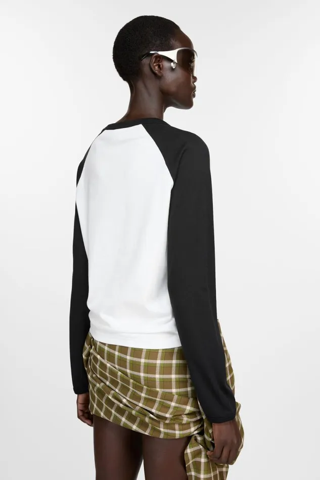 Acne Studios Long Sleeve Tshirt 8211 Regular Fit Optic White Woman Tshirts