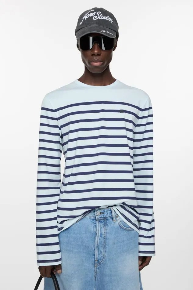 Acne Studios Long Sleeve Tshirt Pale Blue Man Tshirts