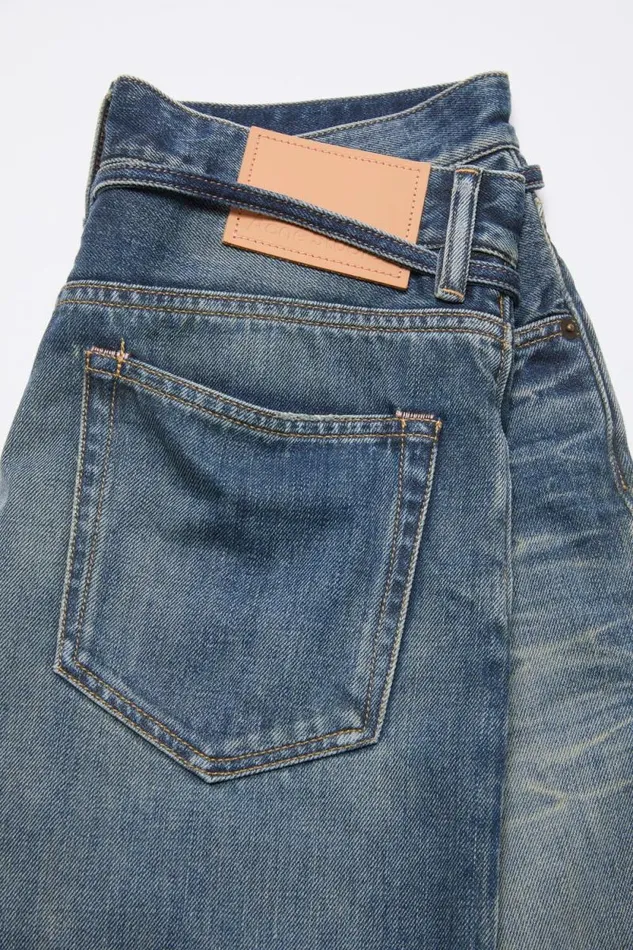 Acne Studios Loose Fit Denim Shorts Mid Blue Man Shorts