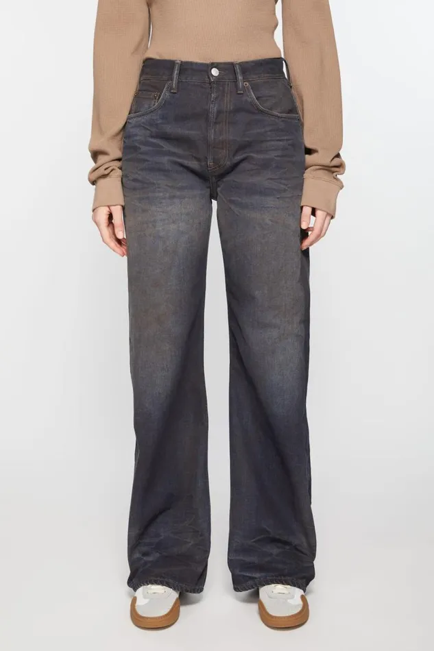 Acne Studios Loose Fit Jeans 8211 2021F Dark Blue Woman Jeans