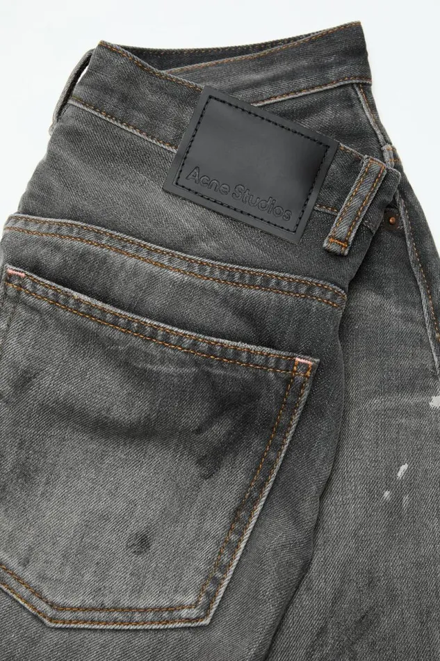 Acne Studios Midlength Denim Skirt Black Woman Skirts