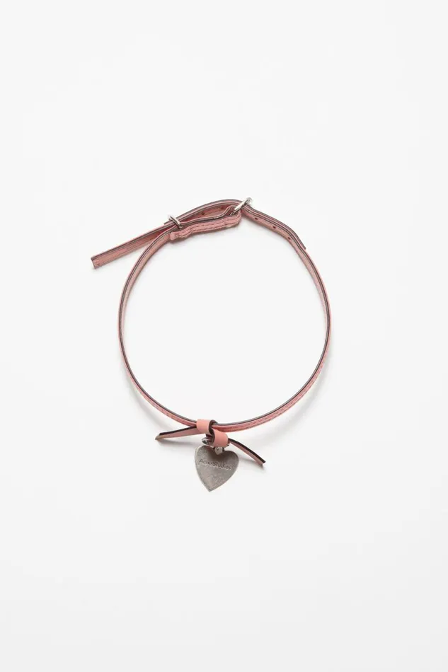 Acne Studios Musubi Charm Necklace Salmon Pink Man Jewellery