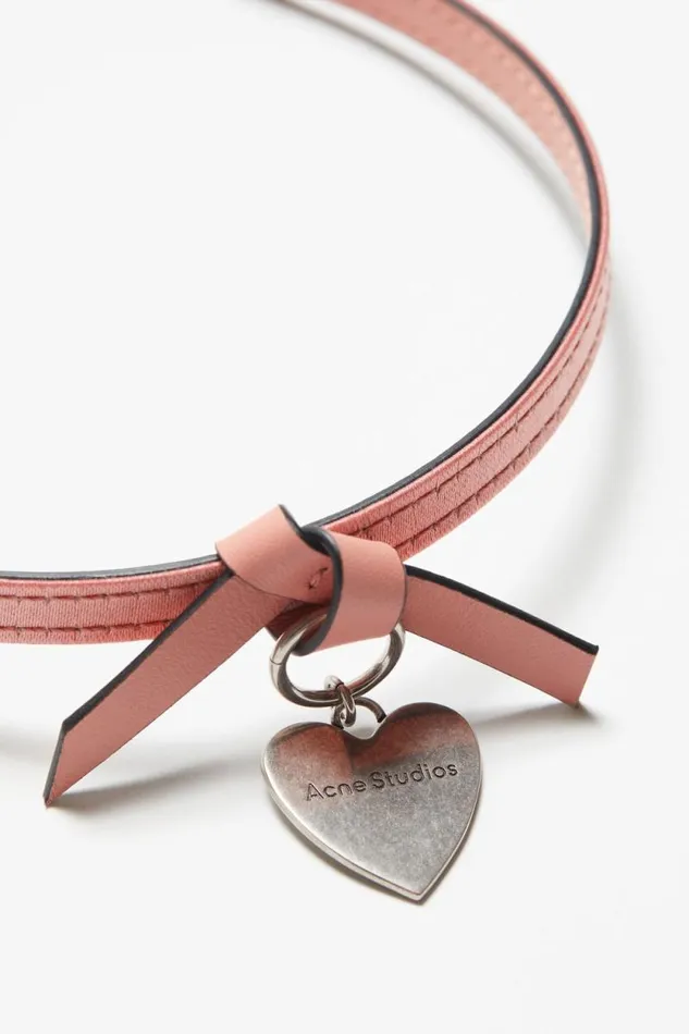 Acne Studios Musubi Charm Necklace Salmon Pink Man Jewellery