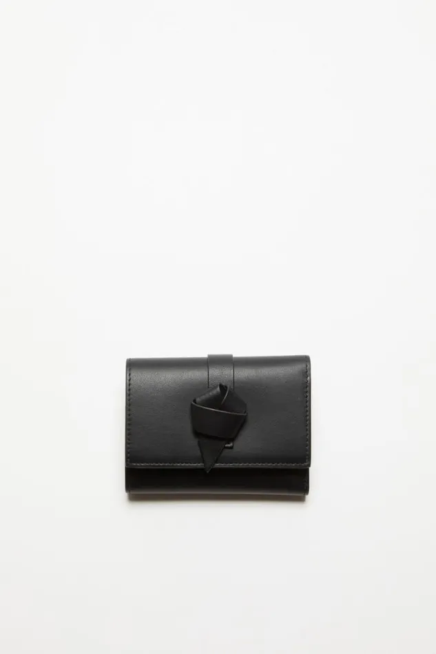 Acne Studios Musubi Folded Wallet Black Woman Small Leather Goods