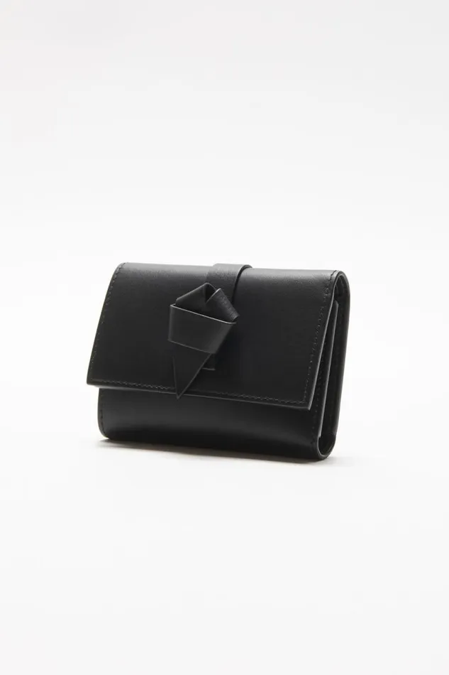 Acne Studios Musubi Folded Wallet Black Woman Small Leather Goods