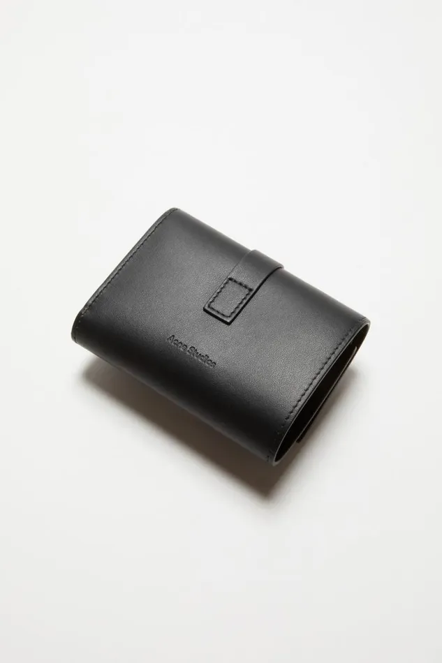 Acne Studios Musubi Folded Wallet Black Woman Small Leather Goods