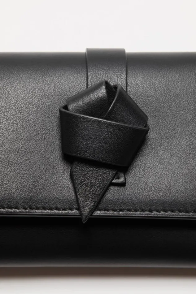 Acne Studios Musubi Folded Wallet Black Woman Small Leather Goods